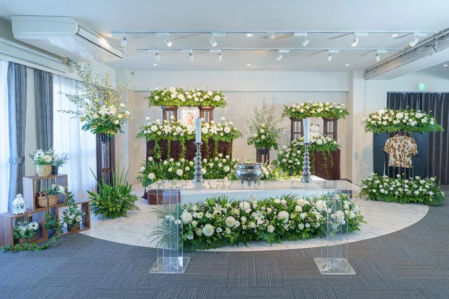 葛飾区の葬儀社であるシェア東京が施行する、家族葬プラン100の葬儀風景。